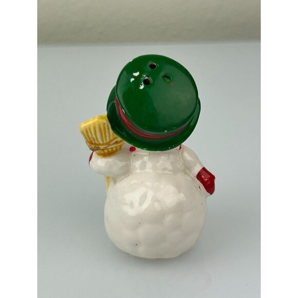 Lefton Vintage Snowman Salt & Pepper Shakers Christmas Holiday Decor Korea READ - Picture 11 of 16